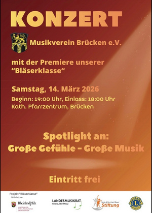 Plakat Konzert Musikverein Brücken 14.03.2026